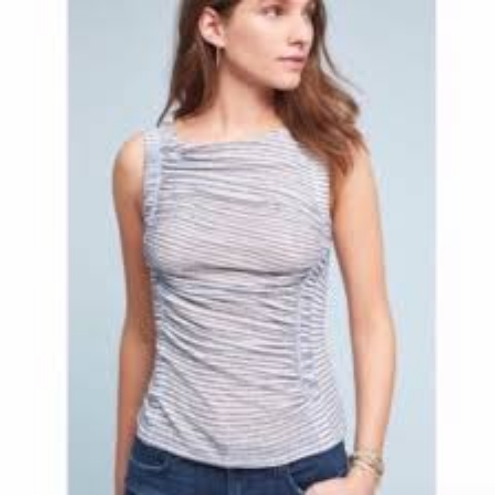 🖤 Anthropolgie Deletta Ruched Tank Top